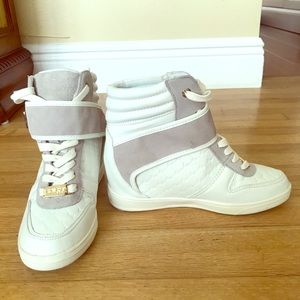 Bebe Studded Hi-top Wedge Sneaker
